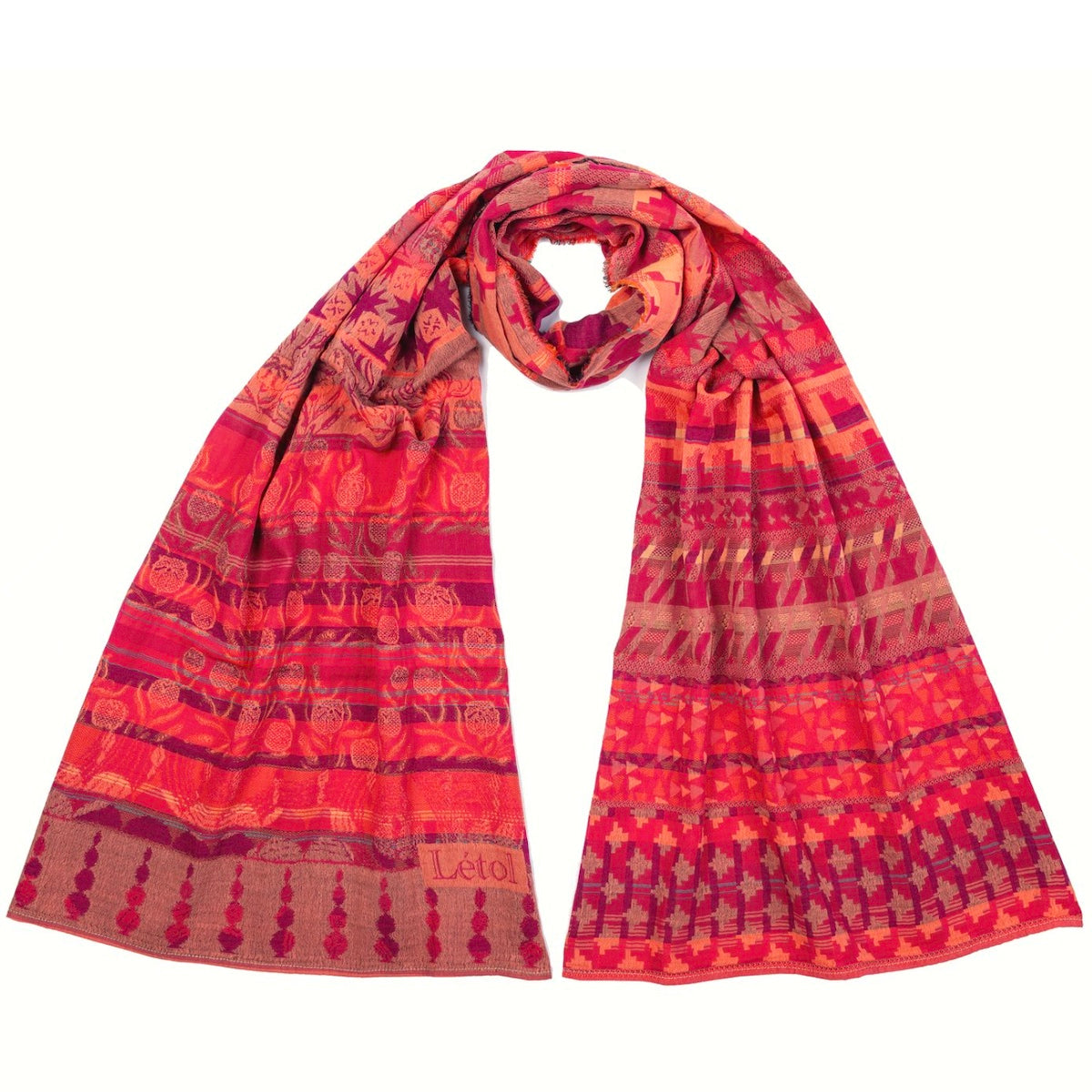 Ziggy Fuchsia Organic Cotton Scarf